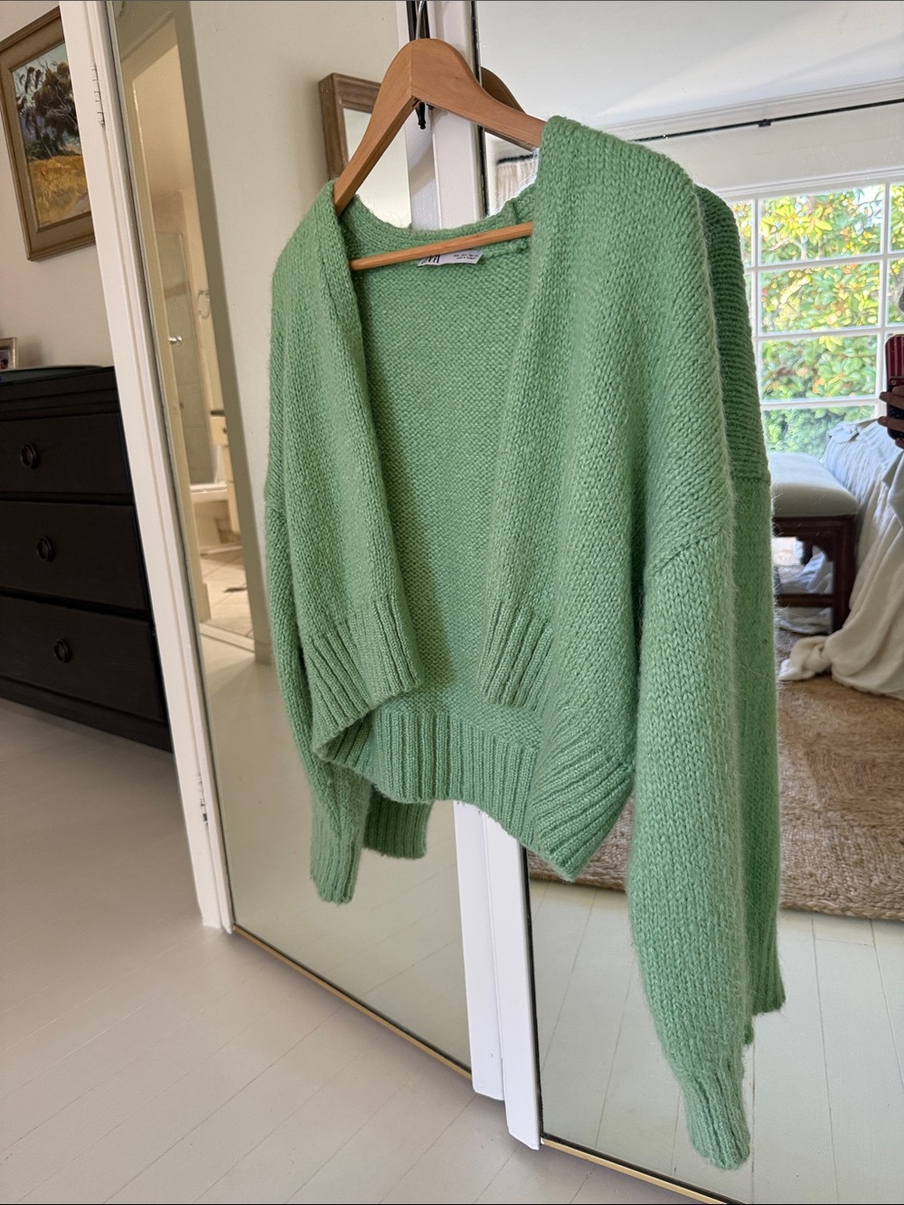 Zara green cardigan